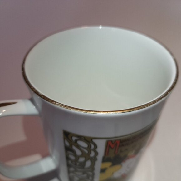 Vintage Art Nouveau Mugs Moulin Rouge Toulouse Lautrec Set of 2 - Picture 9 of 10